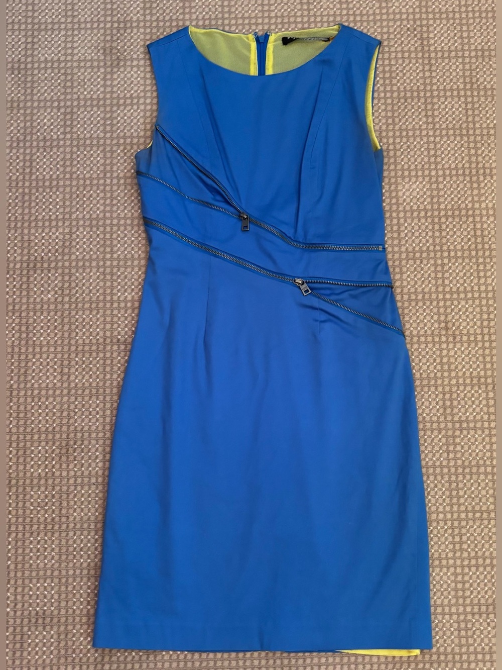 Marc New York Sleeveless Blue Sheath Zipper Dress size 2